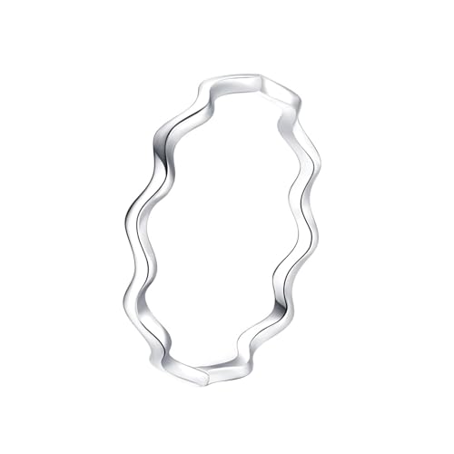 Engagement Ring for Women, Ring Gold 375 Echtgold 9K Weißgold Runden für Verlobung Hochzeit Größe 60 (19.1) von Dsnyu