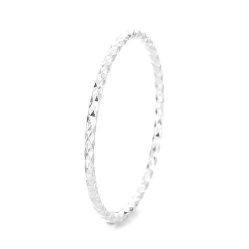 Hochzeitsringe Silber, Verlobungsring Damen 925 Sterling Silber Dünn Einfach Stapelbar Schmuck Größe 60 (19.1) von Dsnyu