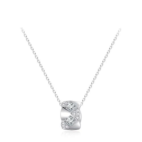 Kette Silber 925 Lang, Kette Damen Zirkonia Kanalanhänger Silber Schmuck Geschenk für Geburtstag Kette Silber 925 Lang, Kette Damen Zirkonia Kanalanhänger Silber Schmuck Geschenk für Geburtstag von Dsnyu
