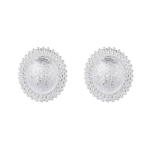 Kleine Ohrstecker Silber 925, Damen Ohrringe Klein Geometrisches Oval Silber für Hochzeit von Dsnyu