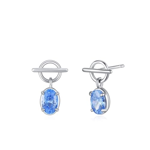 Kleine Ohrstecker Silber 925, Ohrringe Hochzeit Silber Geometrisch mit Zirkonia Damen Schmuck Mode Knorpel Piercing von Dsnyu