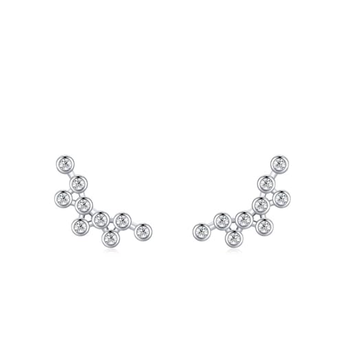 Kleine Ohrstecker Silber 925, Ohrringe Silber Elegant Geometrisch mit Zirkonia Damen Schmuck Mode Knorpel Piercing von Dsnyu