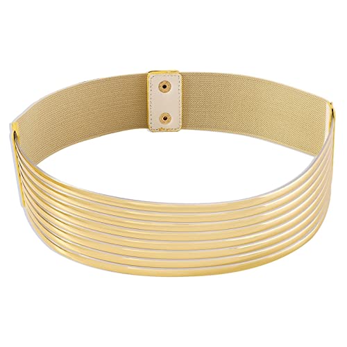 Körperkette Gold Damen, Taillenkette Lang Breiter Pu-Gürtel Karabinerverschluss Bauchkette Sommer Strand 75cm von Dsnyu