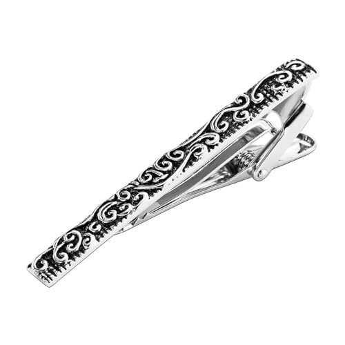 Krawattennadel Edelstahl, Krawattennadel Silber Schwarz Rechteck Hemd Anzug Herren Damen Schmuck mit Geschenkbox von Dsnyu