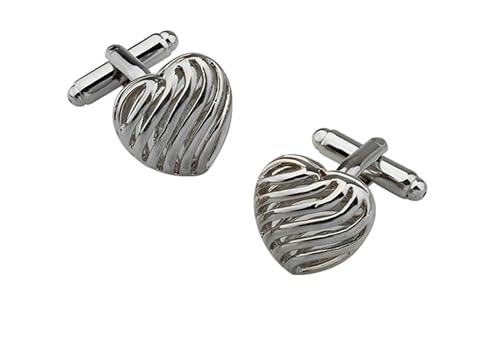 Manschettenknöpfe Herren Elegant, Cufflinks Shirt Weiß Herz Hemd Anzug Schmuck für Geburtstag Hochzeit von Dsnyu