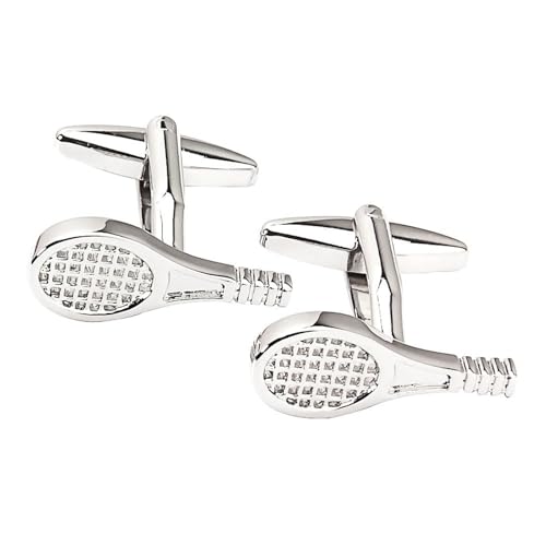 Manschettenknöpfe Herren Silber, Cufflinks Set Tennisschläger Hemd Anzug Damen Schmuck mit Geschenkbox Manschettenknöpfe Herren Silber, Cufflinks Set Tennisschläger Hemd Anzug Damen Schmuck mit Geschenkbox von Dsnyu