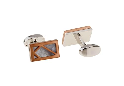 Manschettenknöpfe Herren Vintage, Manschettenknöpfe Braun Rechteckig Hemd Anzug Schmuck mit Geschenkbox von Dsnyu