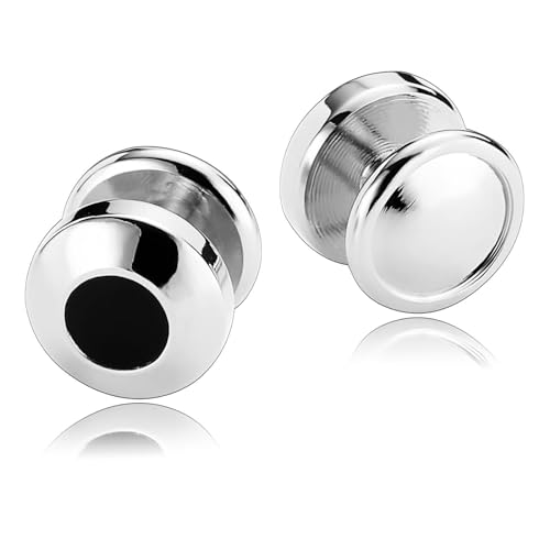 Manschettenknöpfe Silber, Cufflinks Set Schwarz Kreisförmig Zirkonia Edelstahl Hemd Anzug Herren Damen Schmuck für Geburtstag Hochzeit von Dsnyu