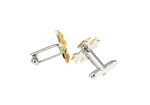 Mens Cufflinks, Manschettenknöpfe Vintage Gelb Blätter Hemd Anzug Herren Schmuck für Geburtstag Hochzeit von Dsnyu