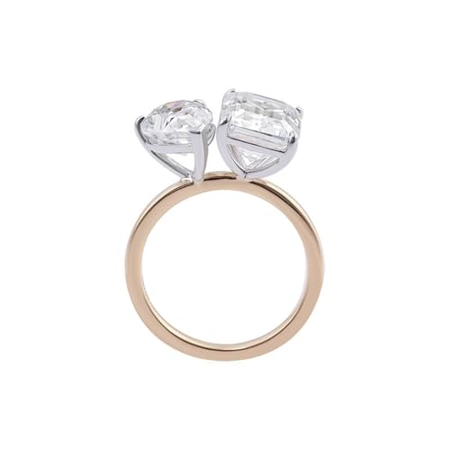 Moissanite Ring Damen, Eternity Ring Klassiker Ehering 14 Karat Gelbgold Mode Klassiker Größe 56 (17.8) von Dsnyu