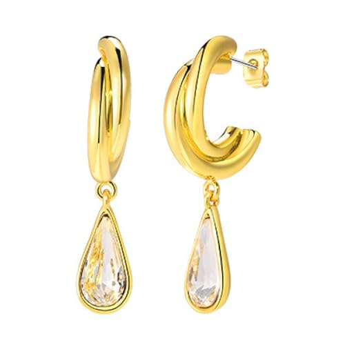 Ohrringe Gold Stecker, Ohrringe Damen Elegant Wassertropfen mit Birnenförmigem Zirkonia Legierung Schmuck Ohrringe Gold Stecker, Ohrringe Damen Elegant Wassertropfen mit Birnenförmigem Zirkonia Legierung Schmuck von Dsnyu