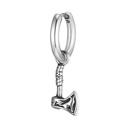 Ohrringe Hängend Edelstahl, Ohrringe Damen Modeschmuck Axt Vintage Silber Elegant Geschenk für Geburtstag 1 Stück Ohrringe Hängend Edelstahl, Ohrringe Damen Modeschmuck Axt Vintage Silber Elegant Geschenk für Geburtstag 1 Stück von Dsnyu