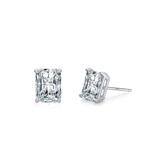Ohrringe Silber 925 Stecker, Ohrringe Silber Elegant Rechteck Zirkonia Damen Schmuck Mode Knorpel Piercing Geschenk für Geburtstag von Dsnyu
