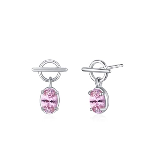 Ohrringe Silber 925 Stecker, Ohrringe Silber Geometrisch mit Zirkonia Damen Schmuck Mode Knorpel Piercing Geschenk für Geburtstag von Dsnyu