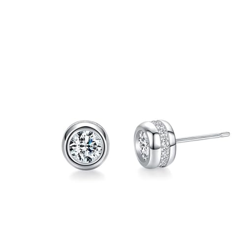 Ohrringe Silber 925 Stecker, Ohrringe Silber Rund mit Zirkonia Damen Schmuck Mode Knorpel Piercing von Dsnyu
