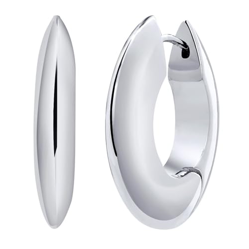 Ohrringe Silber Creolen, Ohrringe Damen Elegant C-Form Legierung Schmuck Geschenk für Geburtstag Ohrringe Silber Creolen, Ohrringe Damen Elegant C-Form Legierung Schmuck Geschenk für Geburtstag von Dsnyu