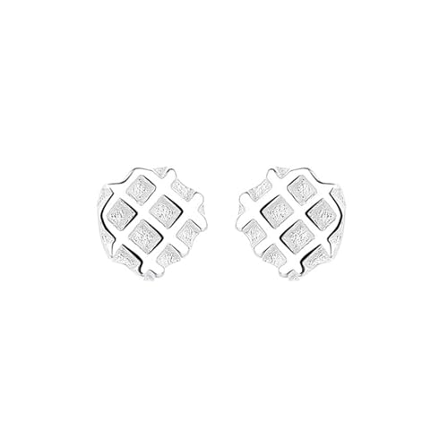 Ohrringe Silber Stecker, Ohrringe Damen Klein 925 Sterling Silber Geometrisch für Hochzeit von Dsnyu