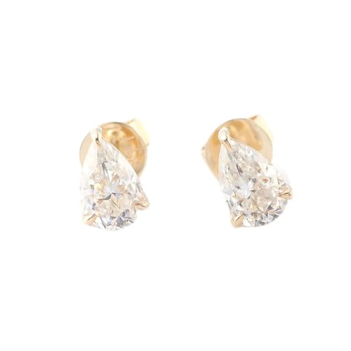 Ohrstecker Gold Damen, Damen Ohrringe Elegant 9K Gold Träne Moissanit Modeschmuck für Ehefrau Mutter von Dsnyu