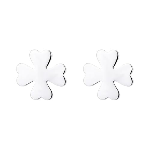 Ohrstecker Silber 925, Schmuck Damen Ohrringe Vierblättriges Kleeblatt Silber Geburtstagsgeschenk von Dsnyu