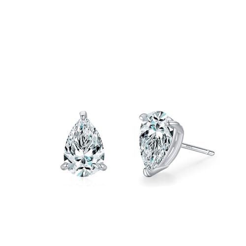 Ohrstecker Silber 925 Klein, Ohrringe Hochzeit Silber Wassertropfen Zirkonia Birnenform Damen Schmuck von Dsnyu