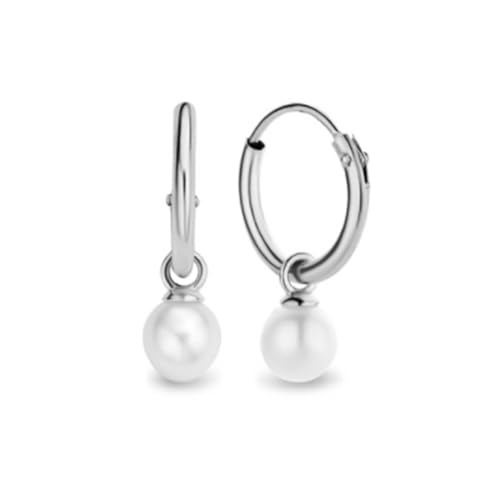 Pearl Earrings For Women, Ohrringe Sterling Silber 925 Anhänger Perle Runde Form Hängend Silber Schmuck Damen von Dsnyu