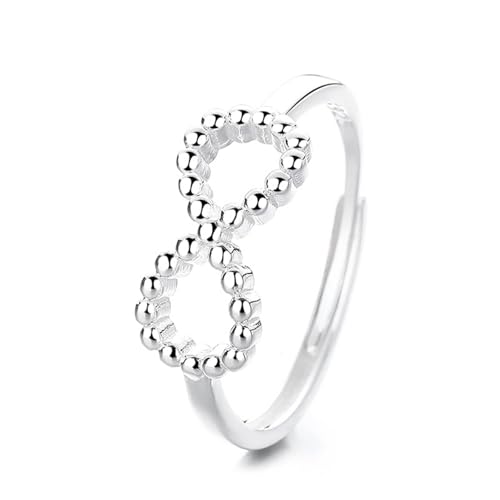 Promise Ring Silber 925, Ehering Damen Schleifenknoten Silber Schmuck Größe Verstellbar für Hochzeit von Dsnyu
