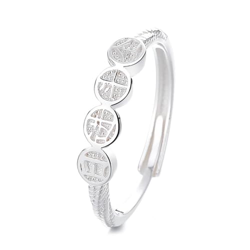 Promise Ring Silber 925, Eheringe Damen Geometrisch Vintage Einstellbar Silber Schmuck Geburtstagsgeschenk von Dsnyu