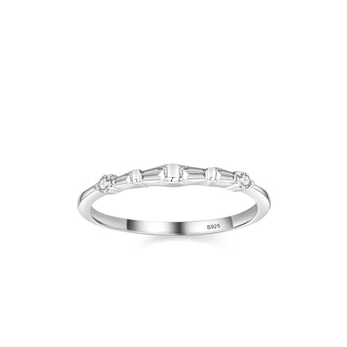 Ring Damen mit Stein, Verlobungsringe Silber 925 Sterling Silber Stapelbarer Edelstein Schmuck Größe 57 (18.1) von Dsnyu