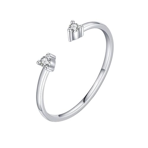 Ring Weißgold 375, Moissanite Ring 9K Gold Verstellbarer Schmuck Weiß Elegant für Verlobung Hochzeit Größe 47 (15.0) von Dsnyu