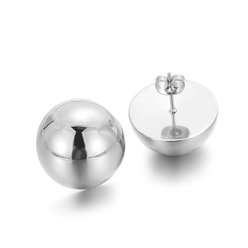 Silber Ohrringe Stecker, Damen Ohrringe Modeschmuck Edelstahl Halbrunde Form Tragus Piercings von Dsnyu