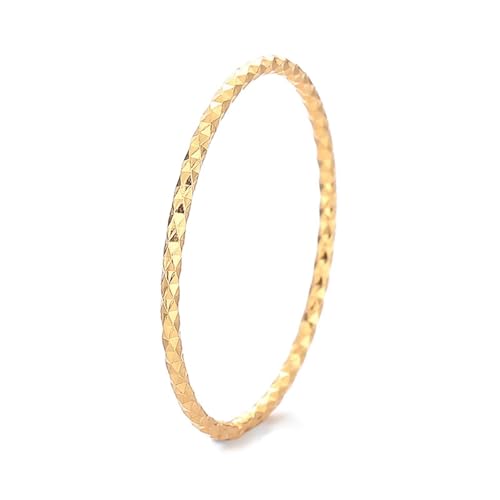 Trauring Gold, Verlobungsringe Damen 925 Sterling Silber Dünn Einfach Stapelbar Schmuck Größe 57 (18.1) von Dsnyu