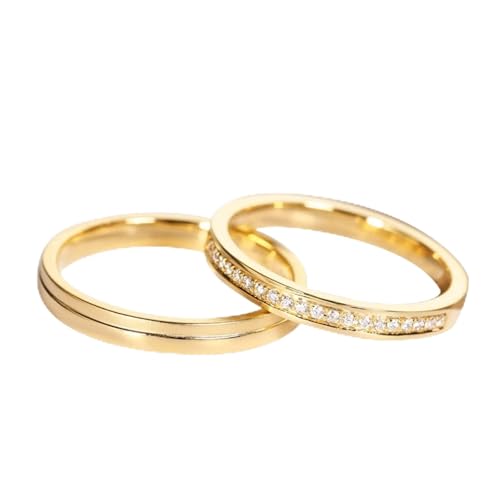 Verlobungsring 750 Gold, Eheringe Herren Runden Trauringe 18 Karat Gelbgold Größe 57 (18.1) von Dsnyu