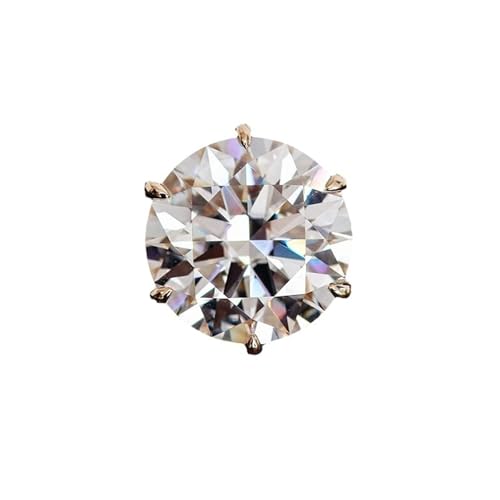 Verlobungsring Damen 18K, Trauringe Weiß Moissanit Runden Hochzeitsringe 750 Gelbgold mit Diamant Größe 66 (21.0) von Dsnyu