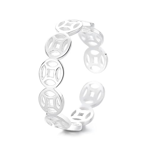 Verlobungsring Damen 925 Silber, Verlobungsringe Geometrischer Offener Schmuck Silber Schmuck Größe Verstellbar von Dsnyu