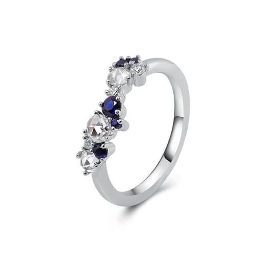 Verlobungsring Damen Gold 585, Trauringe Moissanit Klassiker Silber Ehering 14 Karat Weißgold Größe 58 (18.5) von Dsnyu