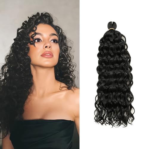 Dsoar 18 Zoll 3 Packungen Hawaii Curl Crochet Haar Ocean Wave Geflecht Haarverlängerung Ombre Gewelltes Haar Synthetische Twist Haarverlängerung für Frauen von Dsoar