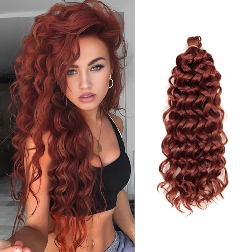 18 Zoll 3 Packungen Hawaii Curl Crochet Haar Ocean Wave Geflecht Haarverlängerungen Ombre Gewelltes Haar Synthetische Twist Haarverlängerung für Frauen von Dsoar
