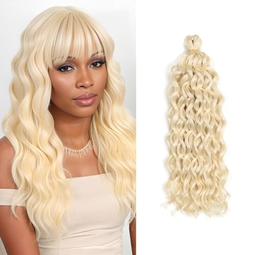 18 Zoll 3 Packungen Hawaii Curl Crochet Haar Ocean Wave Geflecht Haarverlängerungen Ombre Gewelltes Haar Synthetische Twist Haarverlängerung für Frauen von Dsoar