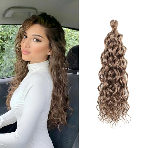 18 Zoll 3 Packungen Hawaii Curl Crochet Haar Ocean Wave Geflecht Haarverlängerungen Ombre Gewelltes Haar Synthetische Twist Haarverlängerung für Frauen von Dsoar