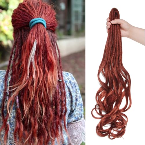 24 Zoll French Curl Locs Doppelendige Dreadlock Extensions mit Französisch Gelockten Enden Lockere Wellen Dreads Weiches, Gehäkeltes Haar für Frauen (350#, 15 Stränge) von Dsoar