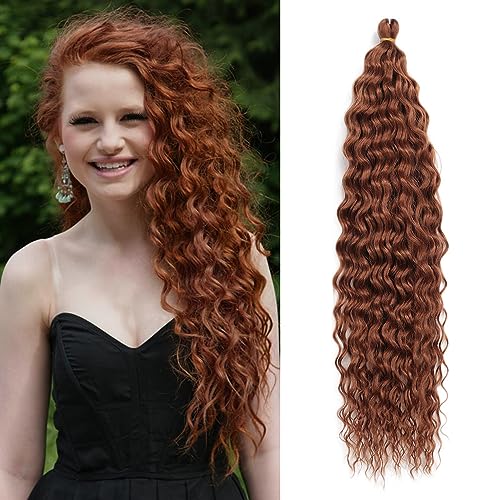 Dsoar 22 Zoll 3 Packs Tief Twist Crochet Hair Ocean Wave Curly Bohemian Crochet Braids Deep Wave Hair Bundles Synthetische Haarverlängerungen für Frauen Mädchen von Dsoar