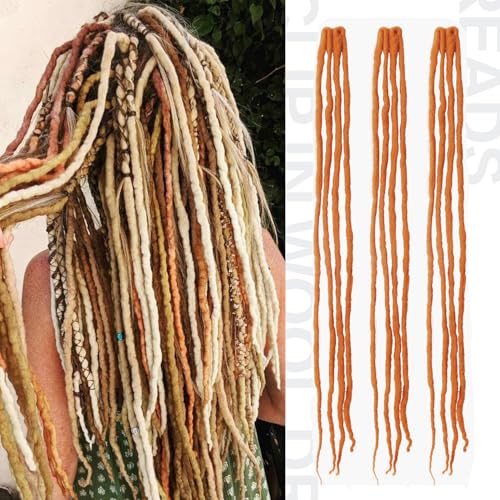 Dsoar Clip In Wolle Dreadlocks Verlängerung 22 Zoll 3PCS Leichte Synthetische Dreads mit Clips Weich Häkeln Loc Erweiterungen von Dsoar