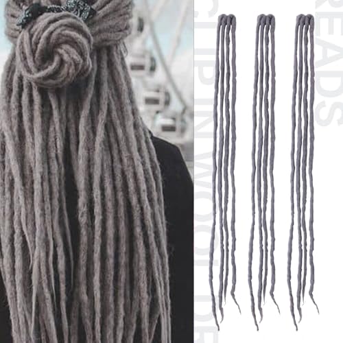 Dsoar Clip In Wolle Dreadlocks Verlängerung 22 Zoll 3PCS Leichte Synthetische Dreads mit Clips Weich Häkeln Loc Erweiterungen von Dsoar