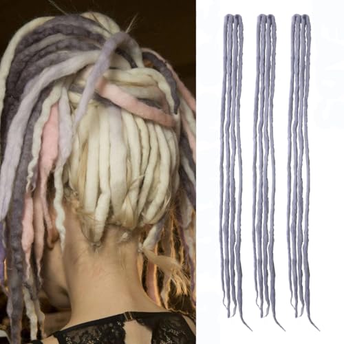 Dsoar Clip In Wolle Dreadlocks Verlängerung 22 Zoll 3PCS Leichte Synthetische Dreads mit Clips Weich Häkeln Loc Erweiterungen von Dsoar