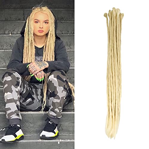 Dsoar Dreadlocks Extension Zöpfe Haarverlängerung Synthetik Braiding Haar 12 Stränge 24 Inch Synthetische Dreadlocks für Männer/Damen Volle Hippie Haarverlängerungen von Dsoar