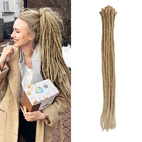 Dsoar Dreadlocks Extension Zöpfe Haarverlängerung Synthetik Braiding Haar 12 Stränge 24 Inch Synthetische Dreadlocks für Männer/Damen Volle Hippie Haarverlängerungen von Dsoar