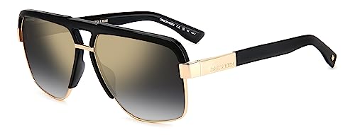 Dsquared Unisex D2 0084/s Sunglasses, 2M2/FQ Black Gold, 61 von DSQUARED2