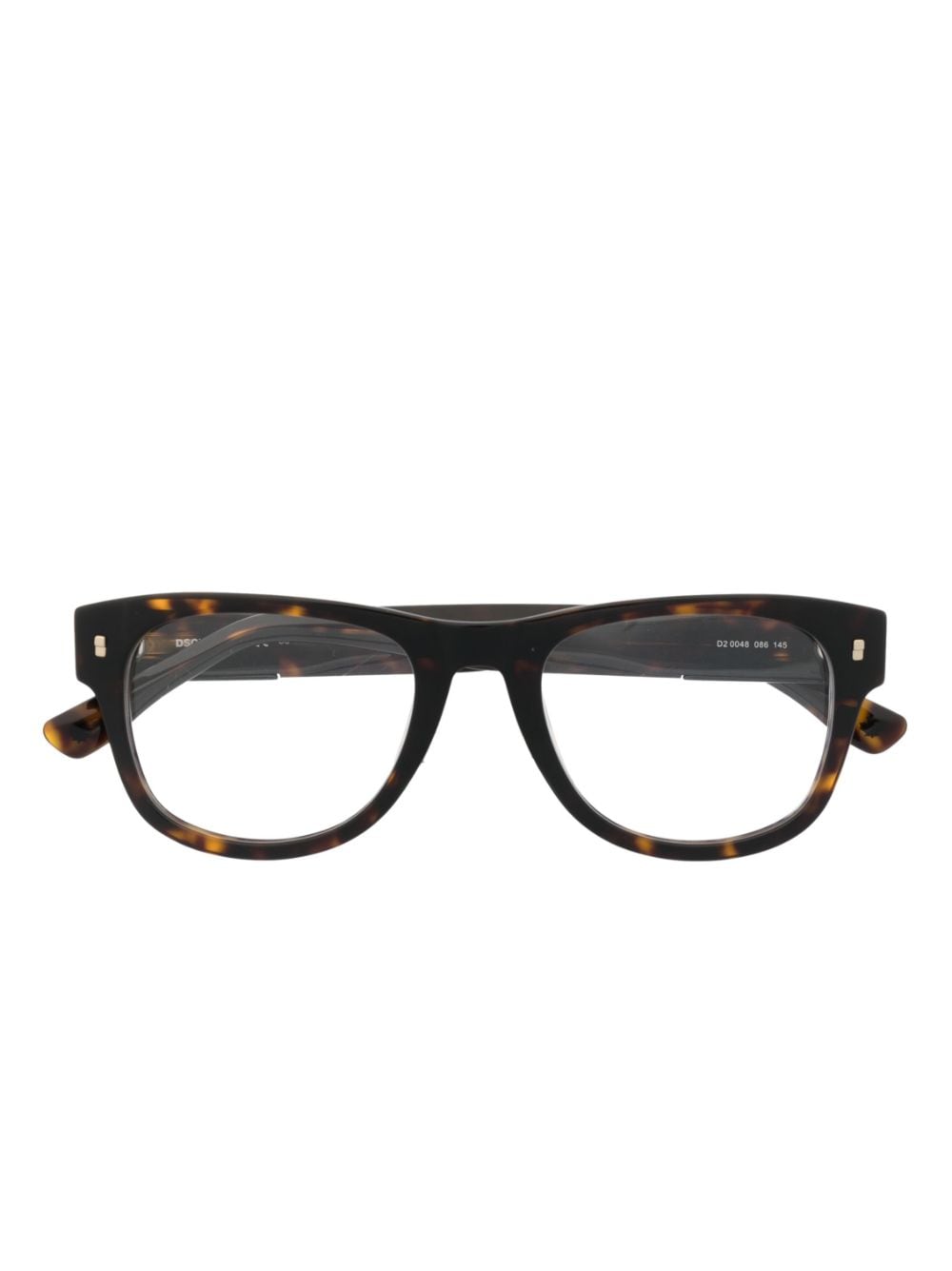 Dsquared2 Eyewear Runde Brille mit Glanzoptik - Braun von Dsquared2 Eyewear