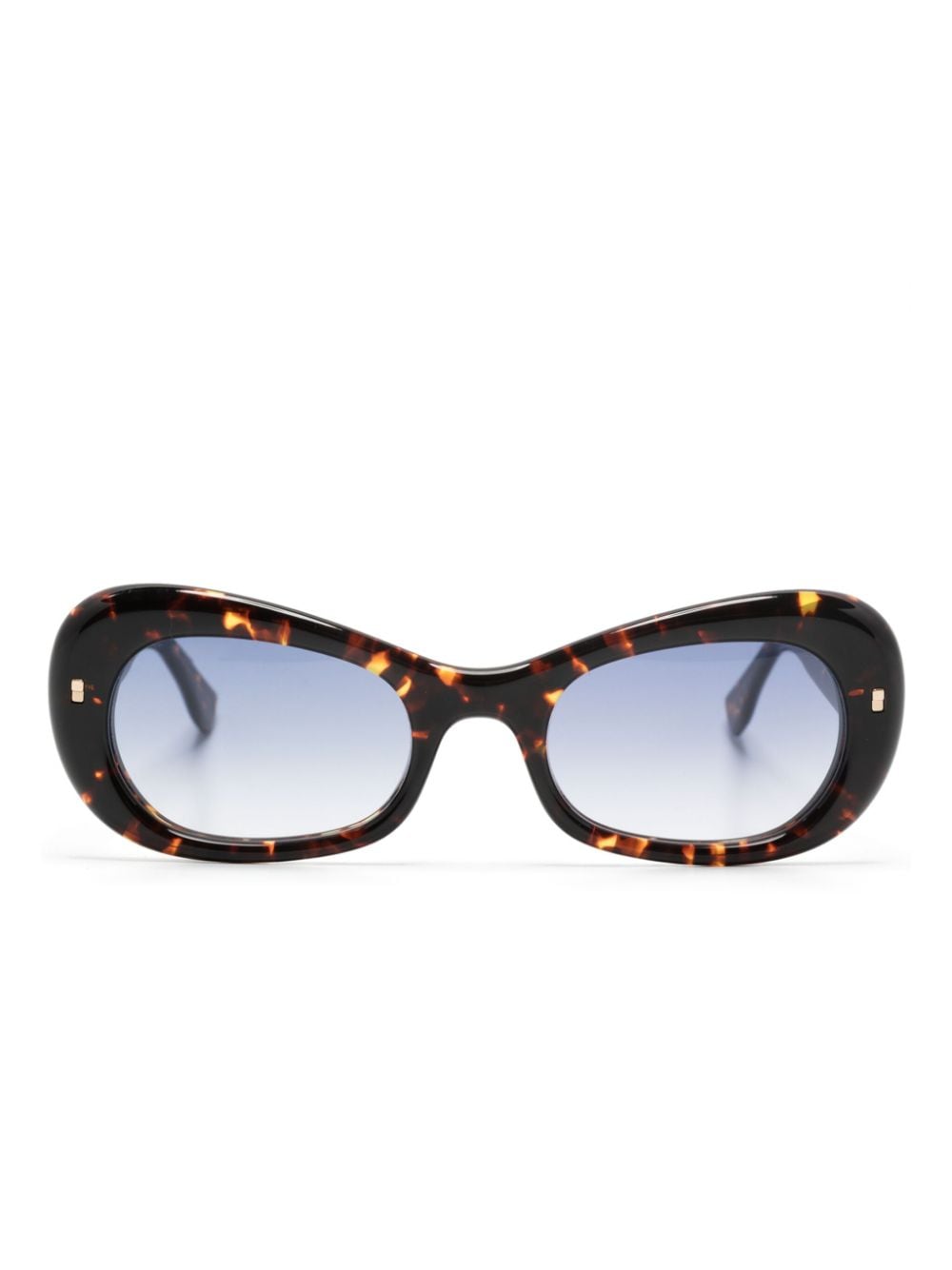 Dsquared2 Eyewear Ovale Sonnenbrille in Schildpattoptik - Braun von Dsquared2 Eyewear