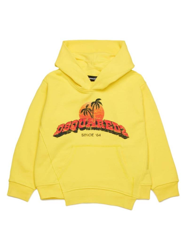 Dsquared2 Kids Asymmetrischer Hoodie - Gelb von Dsquared2 Kids